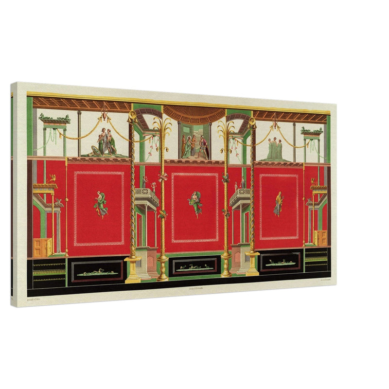 Pompeii roman mural paintings reproduced by Wilhelm Zahn.