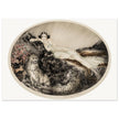 Louis Icart vintage illustration Thaïs   Lady with Leopards