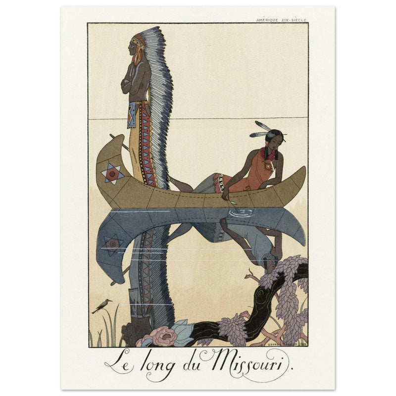 George Barbier The long Missouri vintage illustration