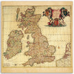 Antique map of Angliae , Scotiae et Hibernae tabula. Vintage map print reproduction of 1684 England, Scotland and Ireland.