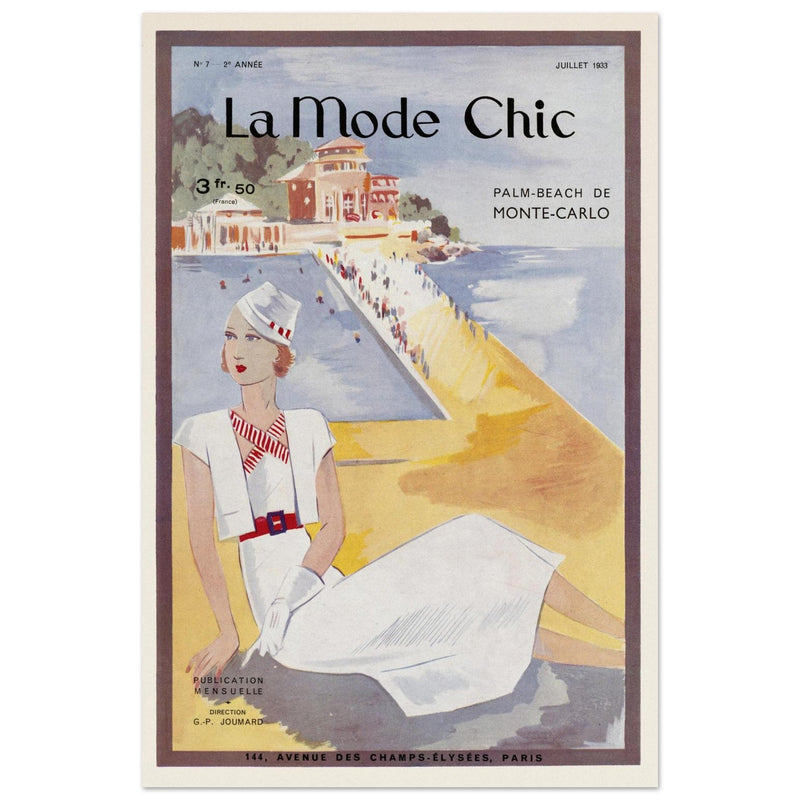 La Mode Chic old vintage fashion magazine cover from the 30s.