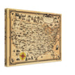 Pictorial old map of the United States of America by Ernest Dudley Chase