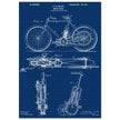 vintage motorcycle patent by G. M Holley.