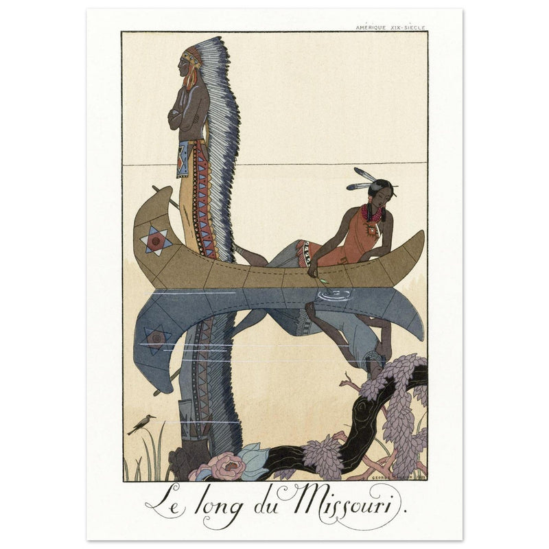 George Barbier The long Missouri vintage illustration
