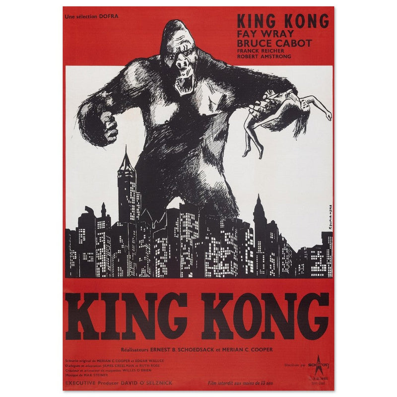 King Kong vintage movie poster . French edition.