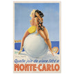 Louis Icart Monte Carlo vintage promotional poster . Historic