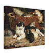 Bonne Mere a cat and her kittens by Charles van der Eycken