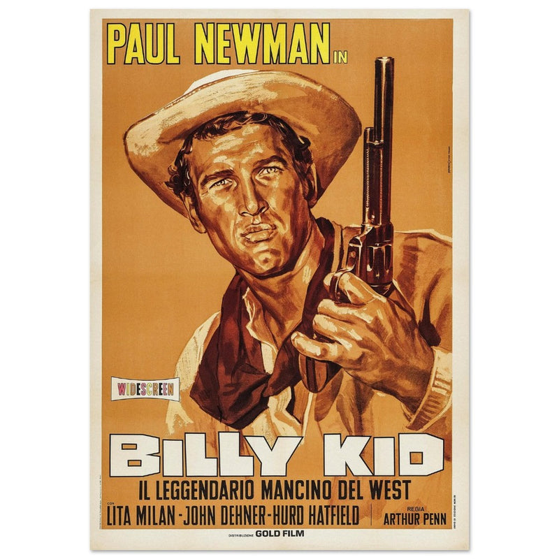 Billy Kid italian poster staring Paul Newman movie poster.