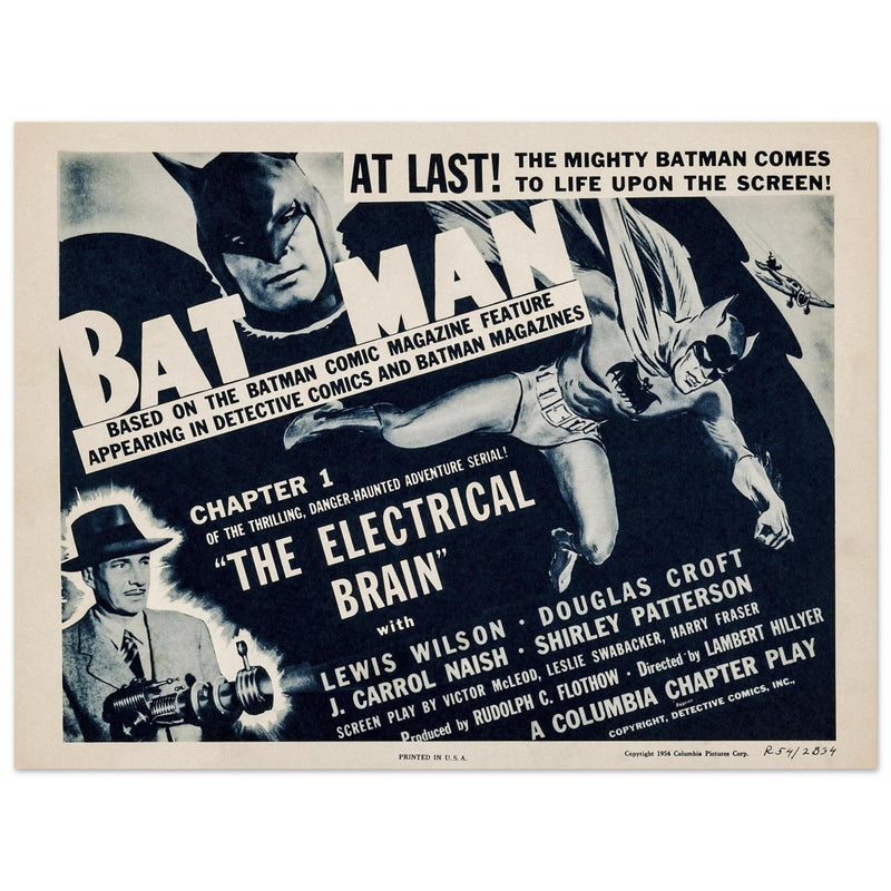 The Batman 1954 vintage movie poster .