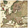 Ancient map of Europe. Nova et Accurata Totius Europæ Delineatio Vulgata" by Jacob Sandrart
