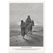 Gustave Dore The Bible engraving print . The flight into Egypt illustration .