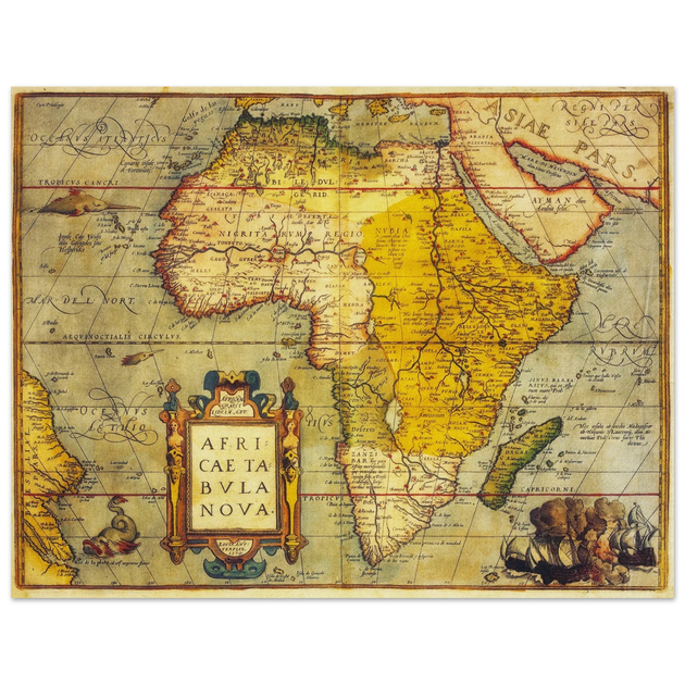 Africa map by Abraham Ortelius