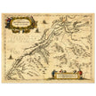Ancient map of Norway published in the XVII Century by Jan Jansson