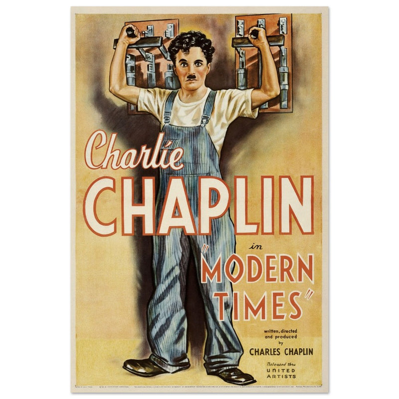 Charlie Chaplin Modern Times movie poster.
