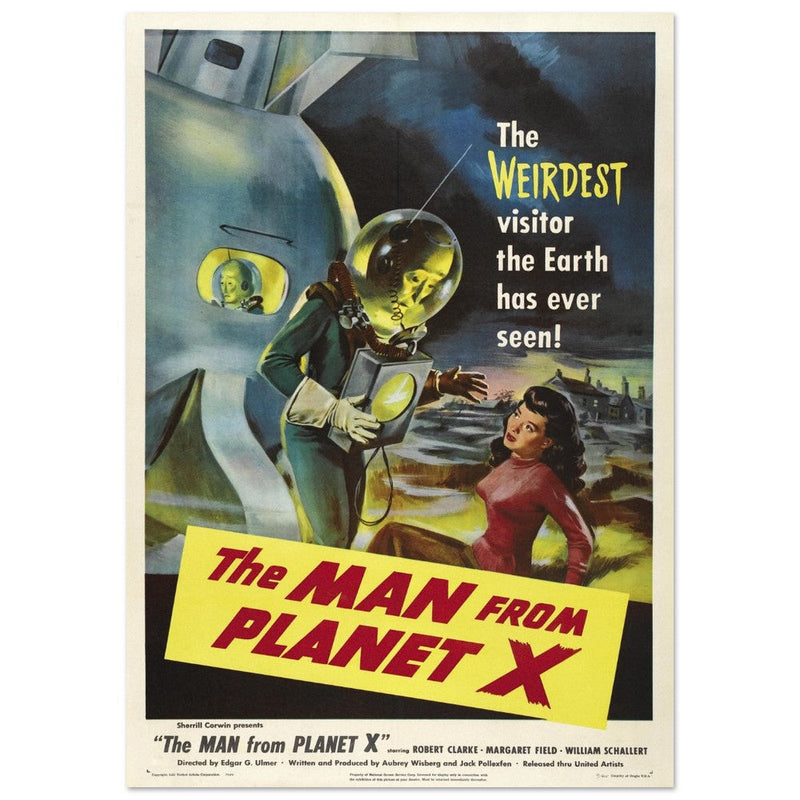 The Man from Planet X movie poster. Vintage film .