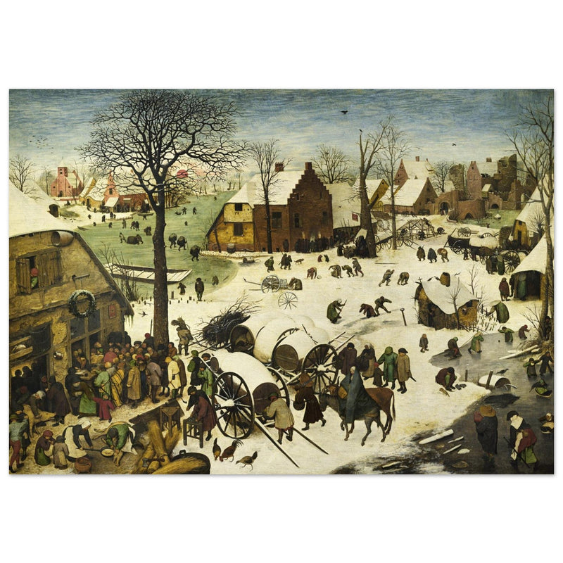 The Census at Bethlehem painting by Pieter Bruegel The Elder.