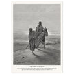 Gustave Dore The Bible engraving print . The flight into Egypt illustration .