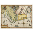 Ancient map of Virginia by Theodor de Bry XVI Century.