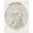 Declaration of Independence vintage print reproduction. George Washington president .