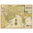 Red sea, Arabian coast and the Persian Gulf ancient map by Jan Huygen. Routes to the Indian Ocean.