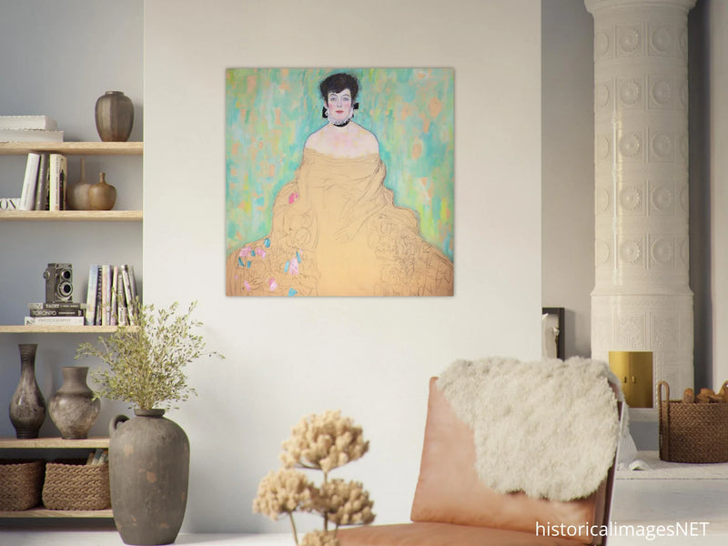Gustav Klimt Amalie Zuckerkandl woman portrait painting.