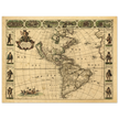 Ancient map of America. Nova Totius Americae Descriptio by Frederik de Wit
