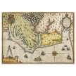 Ancient map of Virginia by Theodor de Bry XVI Century.