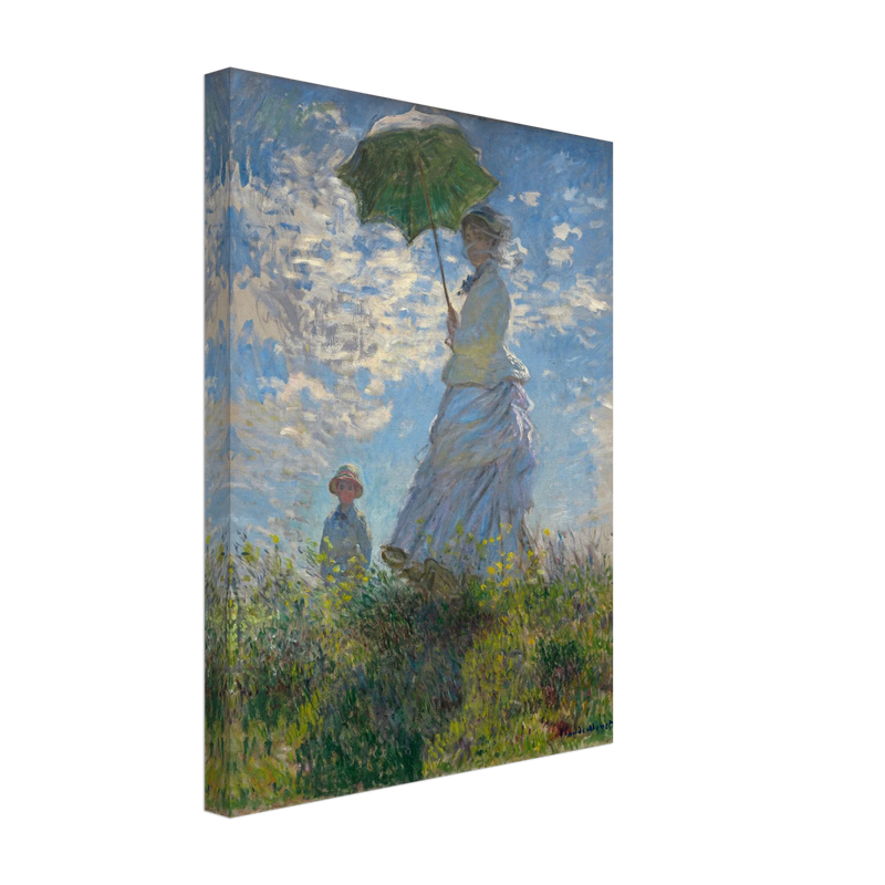 Woman with a Parasol Madame Monet and Her Son by Claude Monet