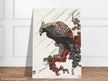 Eagle on pine branch in rain, by Isoda Koryusai