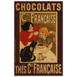 Chocolate advertising poster by Steinlen Chocolats / Thés Cie Française. Vintage historic artwork.