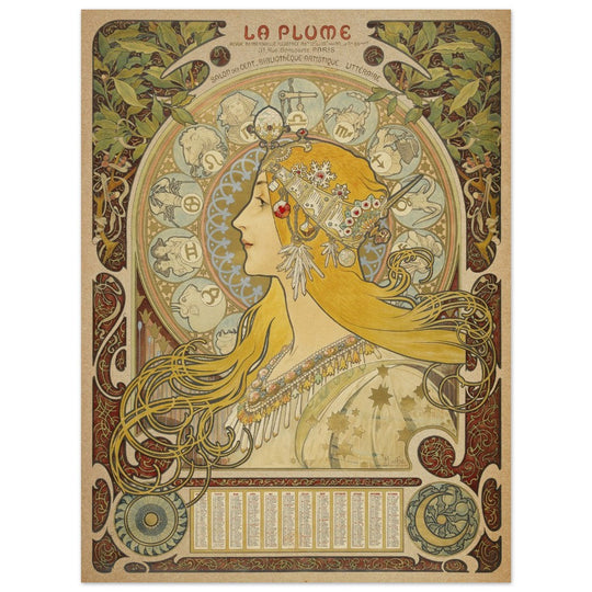 Art Nouveau Alphonse Mucha La Plume.