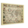 Ancient old world map 1638. Noua totius terrarum orbis geographica ac hydrographica tabula by Willem Janszoon Blaeu