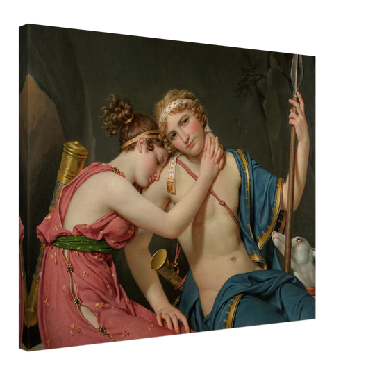 Canvas The Farewell of Telemachus and Eucharis by Jacques Louis David 1818. Greek Mythology  canvas