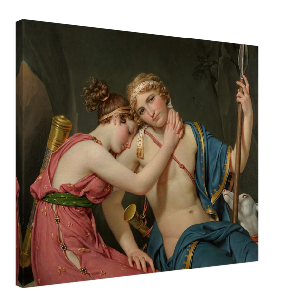 Canvas The Farewell of Telemachus and Eucharis by Jacques Louis David 1818. Greek Mythology  canvas
