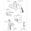 Vintage revolver patent by C P O'Neill.