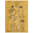 Winding Mechanism for Time Pieces, vintage clock patent .