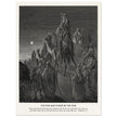 Gustave Dore The Bible engraving print . The Wise men guided by the star illustration.