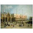The Square of Saint Mark's Venice Italy Antique painting by Canaletto.