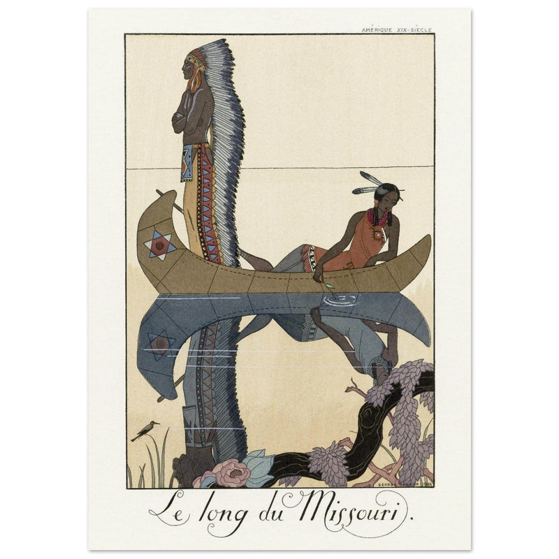 George Barbier The long Missouri vintage illustration