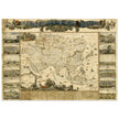 Vintage historic map of Asia by Nicolaes Visscher XVII century.