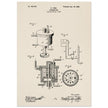 Carbureter vintage patent illustration by John Ford.