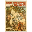 Alphonse Mucha print Cycles Perfecta. Art Nouveau bicycle advertising poster.