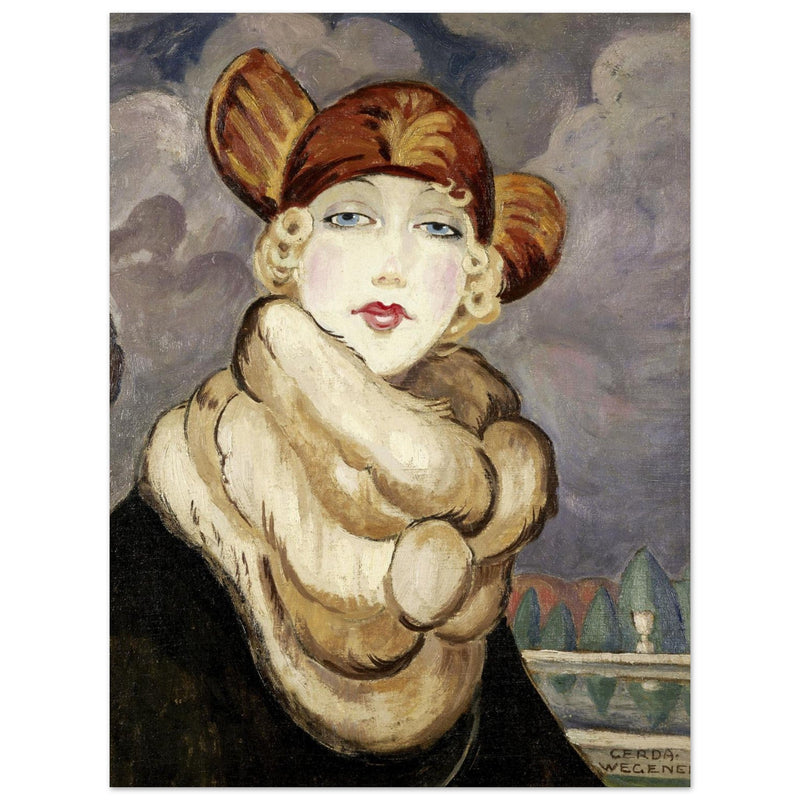 Portrait of a Girl in a Fur Coat by Gerda Wegener.