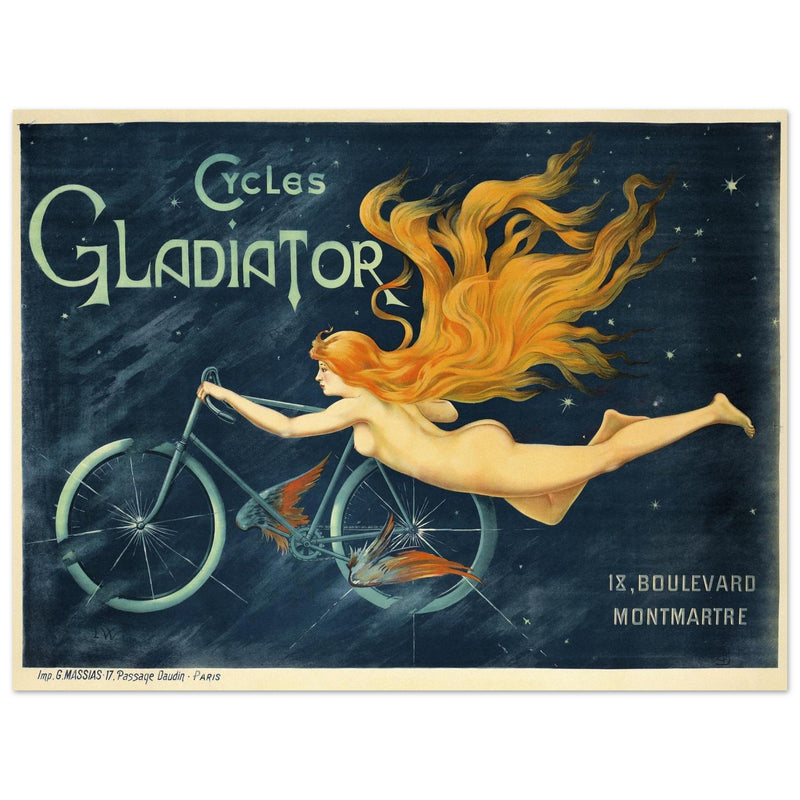 Gladiator vintage bicycles advertising  . Historic bicycle ad.