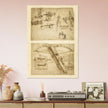 Leonardo da Vinci Atlantic Codex (Codex Atlanticus) Giant crossbow drawing reproduction.