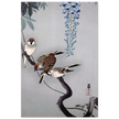 Ring sparrows at wisteria by Ohara Koson