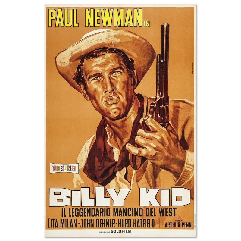 Billy Kid italian poster staring Paul Newman movie poster.