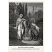 Gustave Dore The Bible engraving print . Jesus and the woman of Samaria illustration .