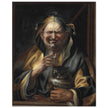 A jester with a cat antique painting reproduction by Studio of Jacob Jordaens.