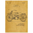 Vintage motorcycle patent by William S Harley founder of harley davidson.